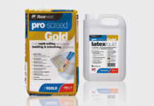 Floorwise, Pro-Screed Gold is a two-part levelling and smoothing compound