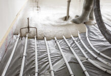 CEMFLOOR is described as a high-performance cement-based, free-flowing, self-compacting liquid screed