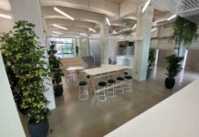 F Ball & Co | ‘Visually striking floor finish’ featured in unique workspace