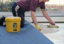 F Ball & Co’s Styccobond F40 drys to form a transparent, permanently tacky coating f_ball