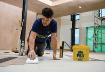 F BALL’s Styccobond F58 PLUS is a fast-drying, fibre-reinforced, pressure-sensitive adhesive