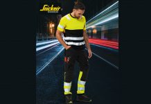 Hi-vis stretch work trousers with Sorona sustainable performance fibres