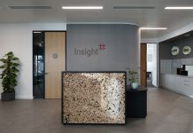 Vibrant flooring brightens contemporary workplace