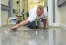 F Ball and Co’s Stopgap 1200 Pro, are specified for areas where infection control is a priority