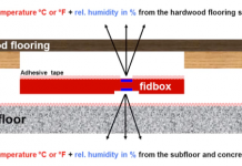Temperature and humidity measuring device to prove cause of wood floor failure