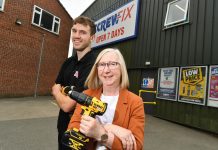 Erewash MP and Screwfix trade apprentice winner visit Screwfix store in Ilkeston