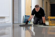 Adhesives and levelling compounds specified for their help in infection control