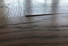 Temperature and humidity measuring device to prove cause of wood floor failure