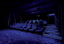Stair-edgings light up cinema screen at leading media company