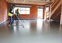 How do pre-bagged flowing screeds and smoothing compounds allow contractors to finish a project quicker?