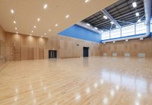 Meadowbank stadium fitted with Junckers 22mm Maple Champion flooring
