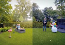 Artificial grass that changes colours with the seasons
