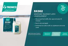 Spotlight on Tremco’s Moisture Tolerant Latex Underlayment SX302